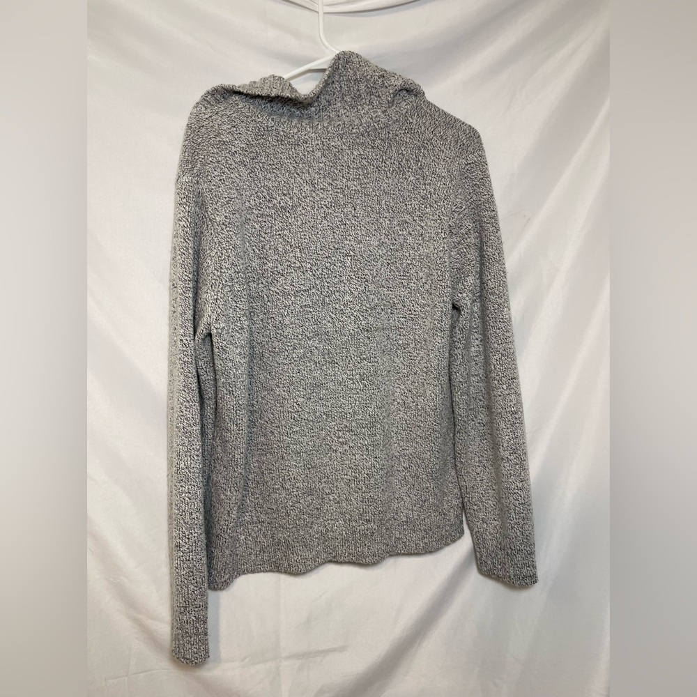 Karen Scott Gray Marled Quarter Zip Pullover Sweater XL Cozy Soft Knit - Picture 4 of 5